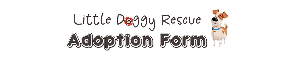 Adoption Form to apply for adopting a small breed dog from Little Doggy Rescue