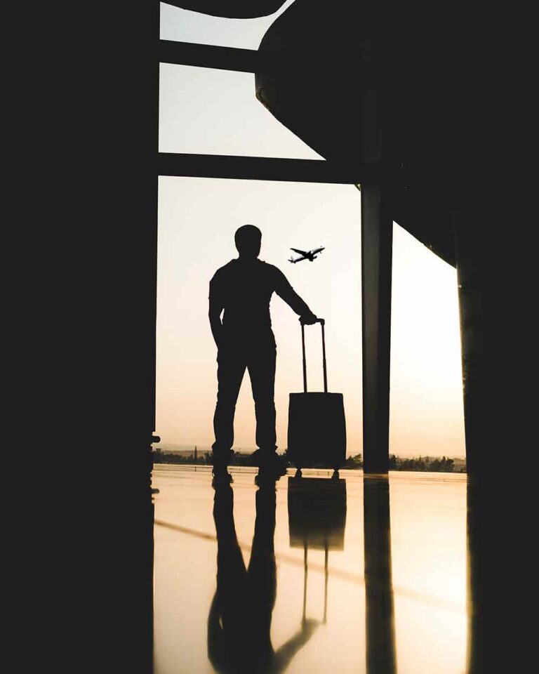 Emigrating soon? An emotional photograph depicts a man standing alone at the airport, suitcases by his side, capturing the poignant moment of departure. His expression reflects a mix of determination and contemplation as he prepares to emigrate. Unseen but deeply felt, the absence of his loyal dog adds a layer of emotional weight to the scene, highlighting the challenges and sacrifices associated with leaving behind a cherished companion. The bustling airport terminal serves as a backdrop, emphasizing the solitude of the man and the significant journey he is about to undertake. Surrender your small dog with ease.